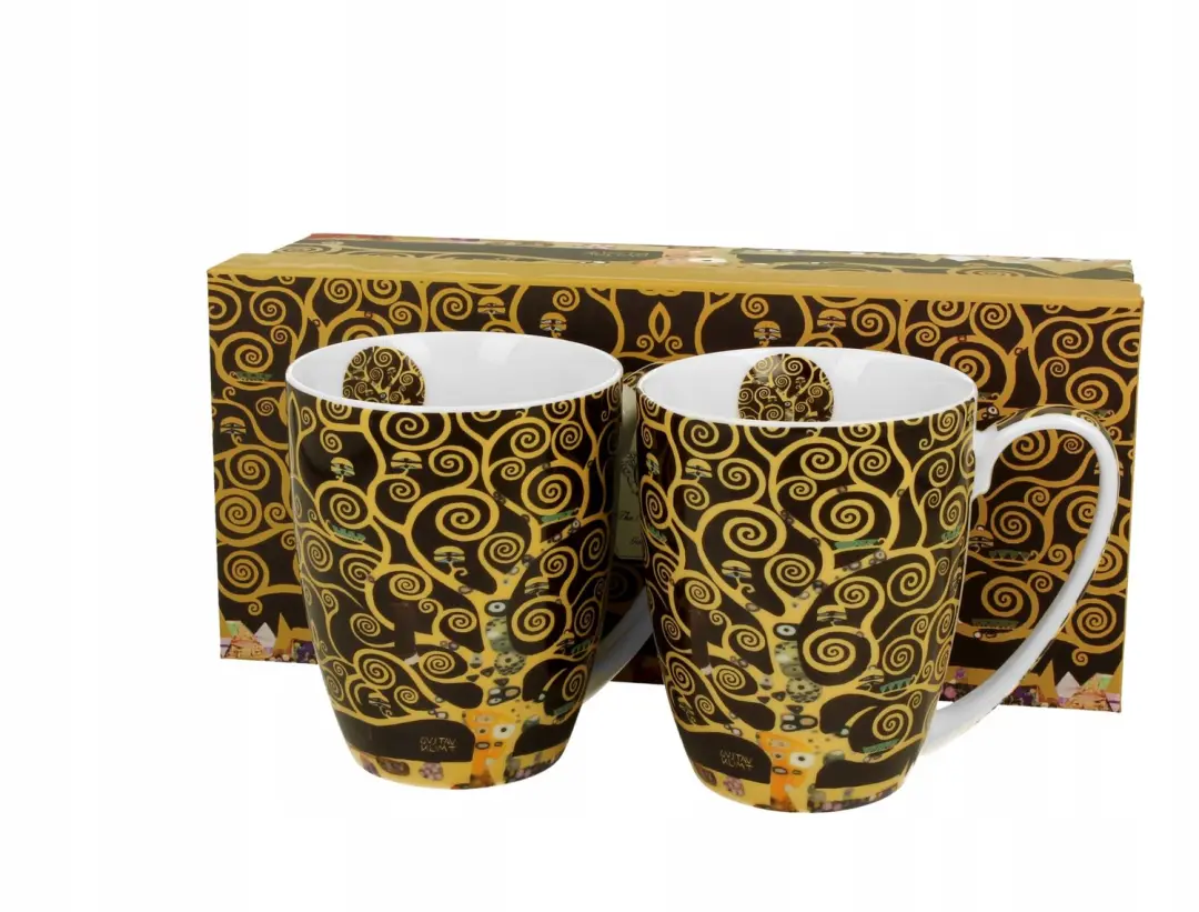 Set van 2 Klimt "Levensboom" Mokken 350ml Porselein