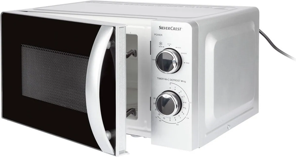 Silvercrest Magnetron 700W 17L - 6 standen - Zilver/Zwart