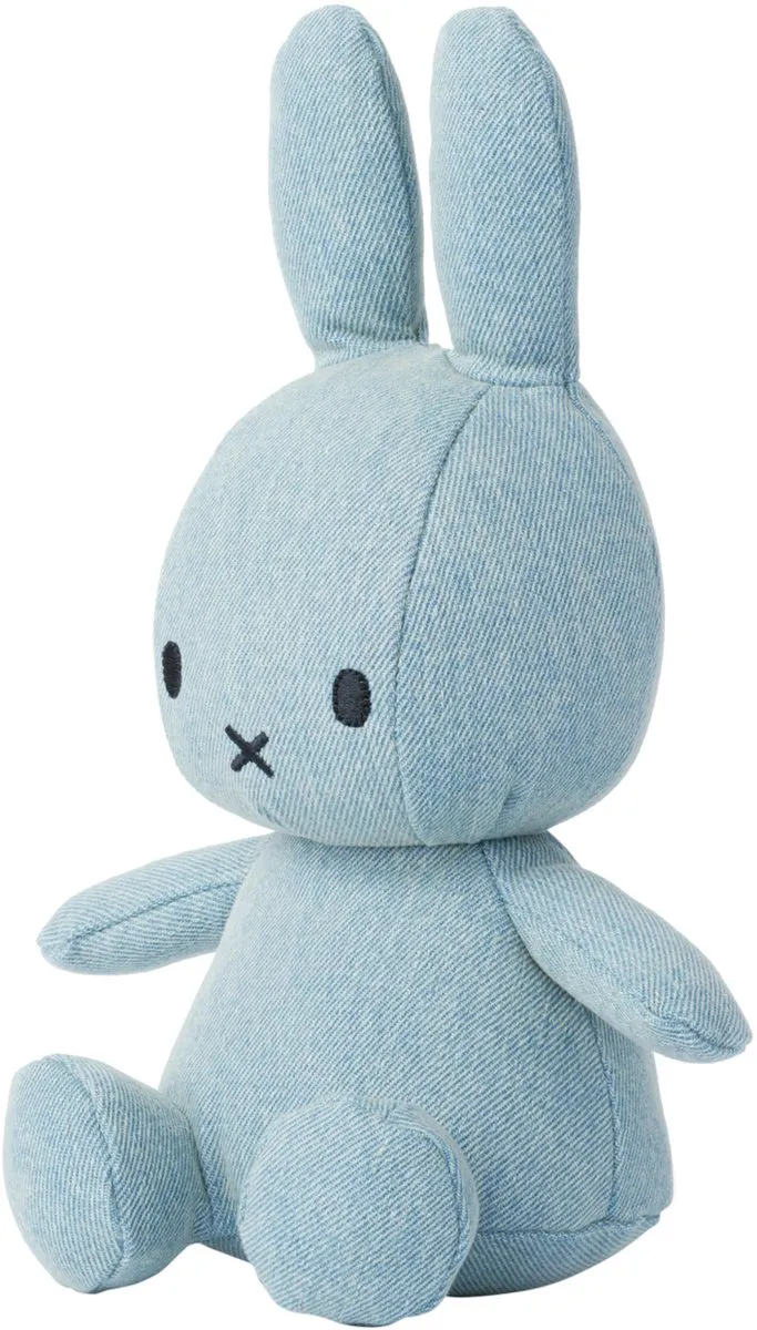 Nijntje Knuffel Light Wash Denim 23cm - Blauw
