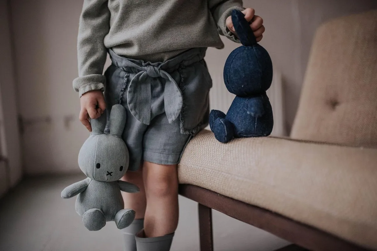 Nijntje Knuffel Light Wash Denim 23cm - Blauw