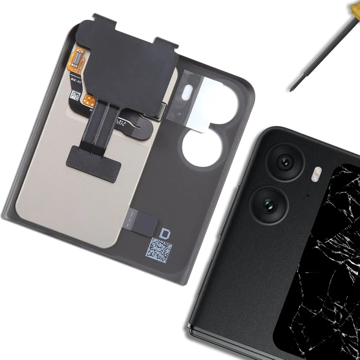 OPPO N2 Flip Extern LCD-scherm - Zwart