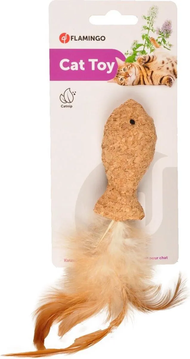 Flamingo Adamello Vis Kattenspeelgoed - Bruin