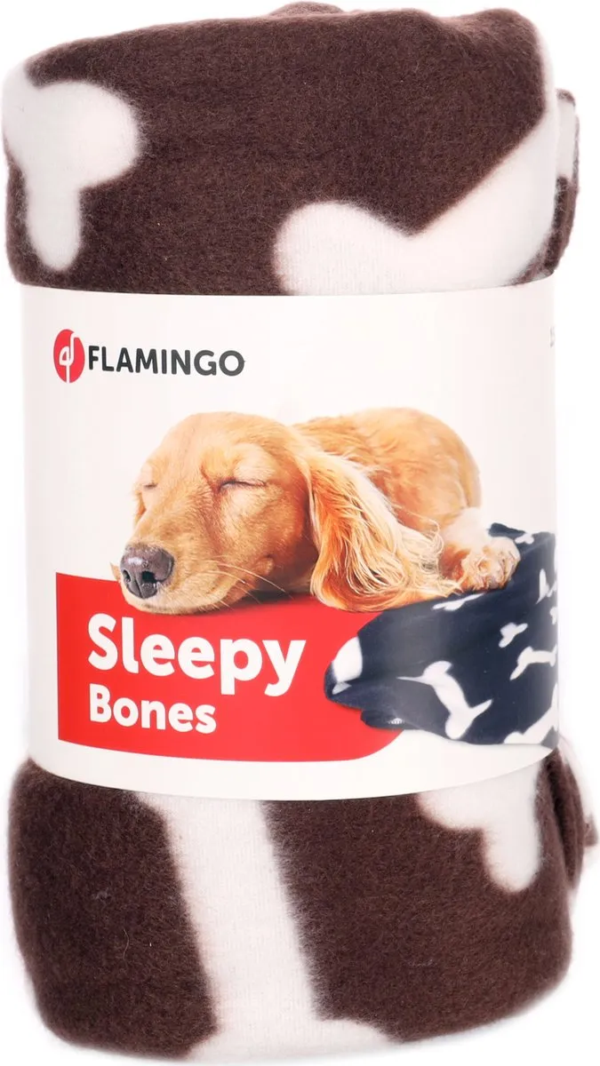 Flamingo Milda Fleece Deken Honden 150x130cm - Bruin