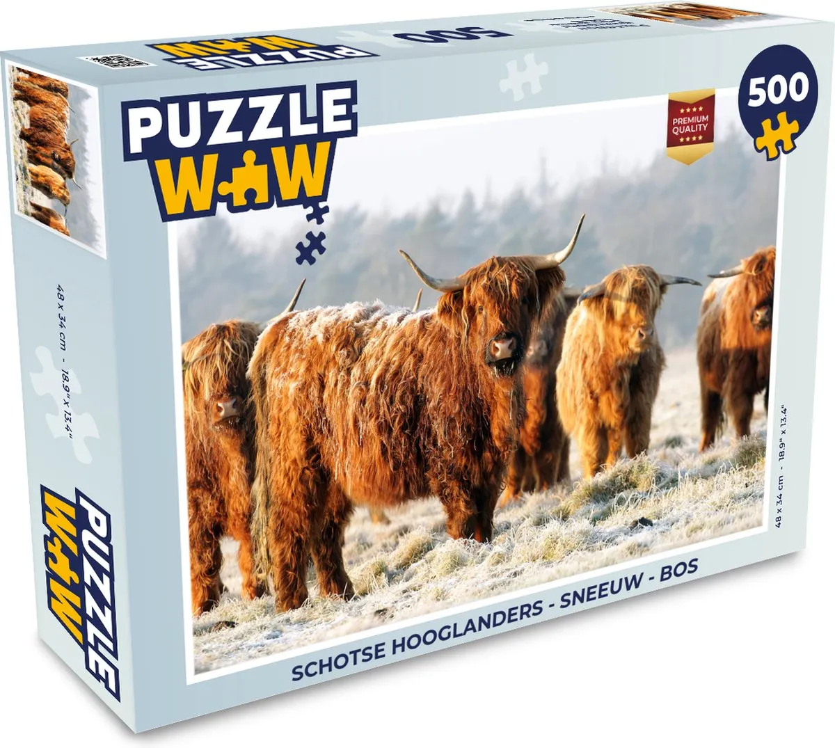 PuzzleWow Schotse Hooglanders Legpuzzel 500 Stuks