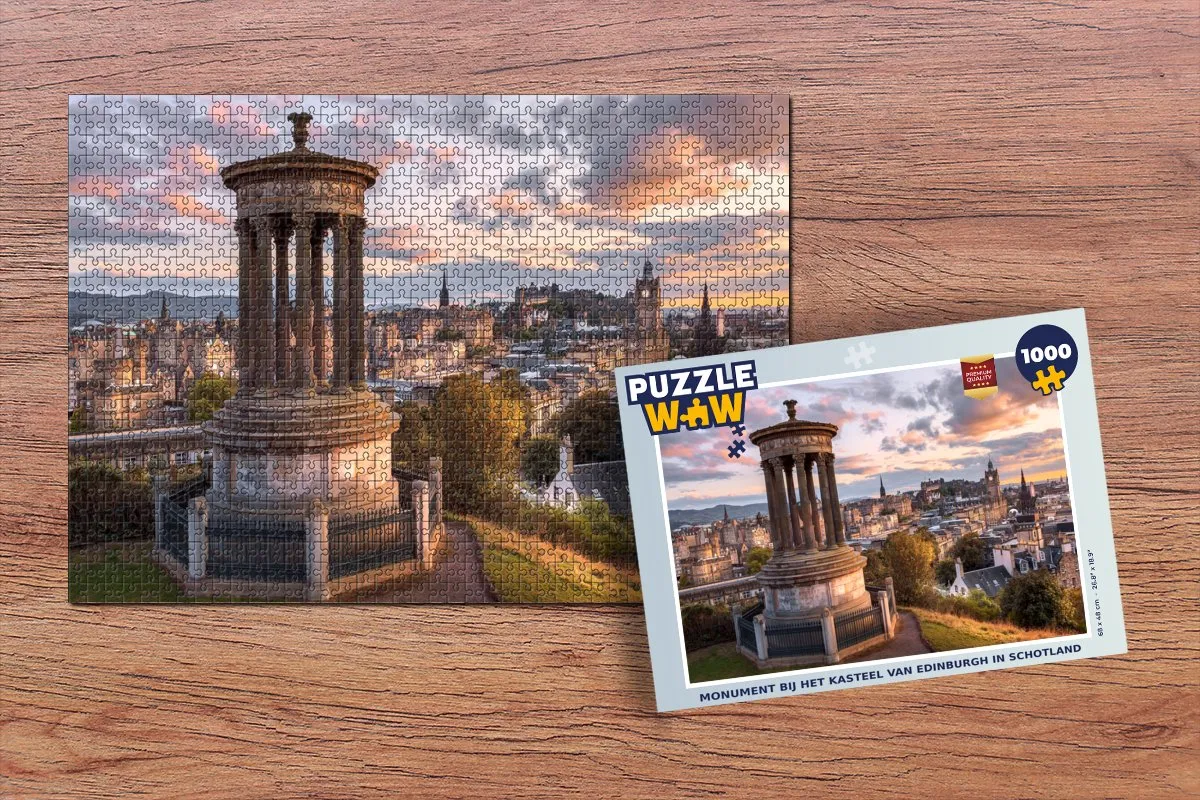 PuzzleWow Legpuzzel Edinburgh Kasteel 1000 Stuks - Multicolor