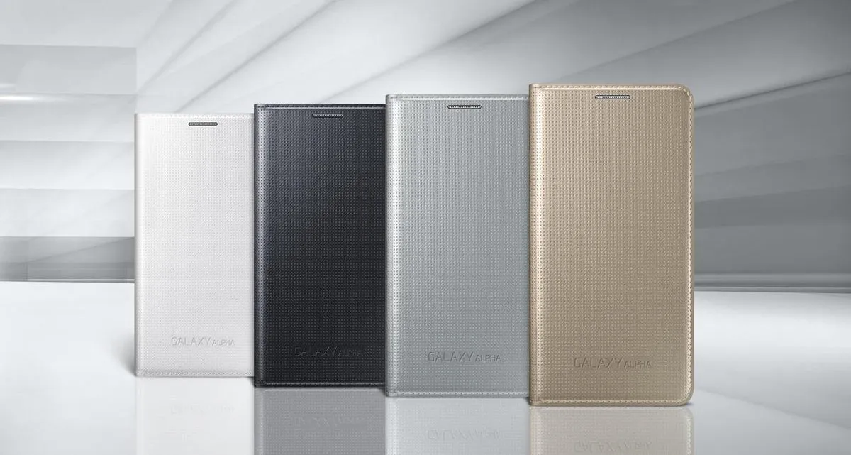 Samsung Flip Cover EF-FG850BWEG - Galaxy Alpha - Wit