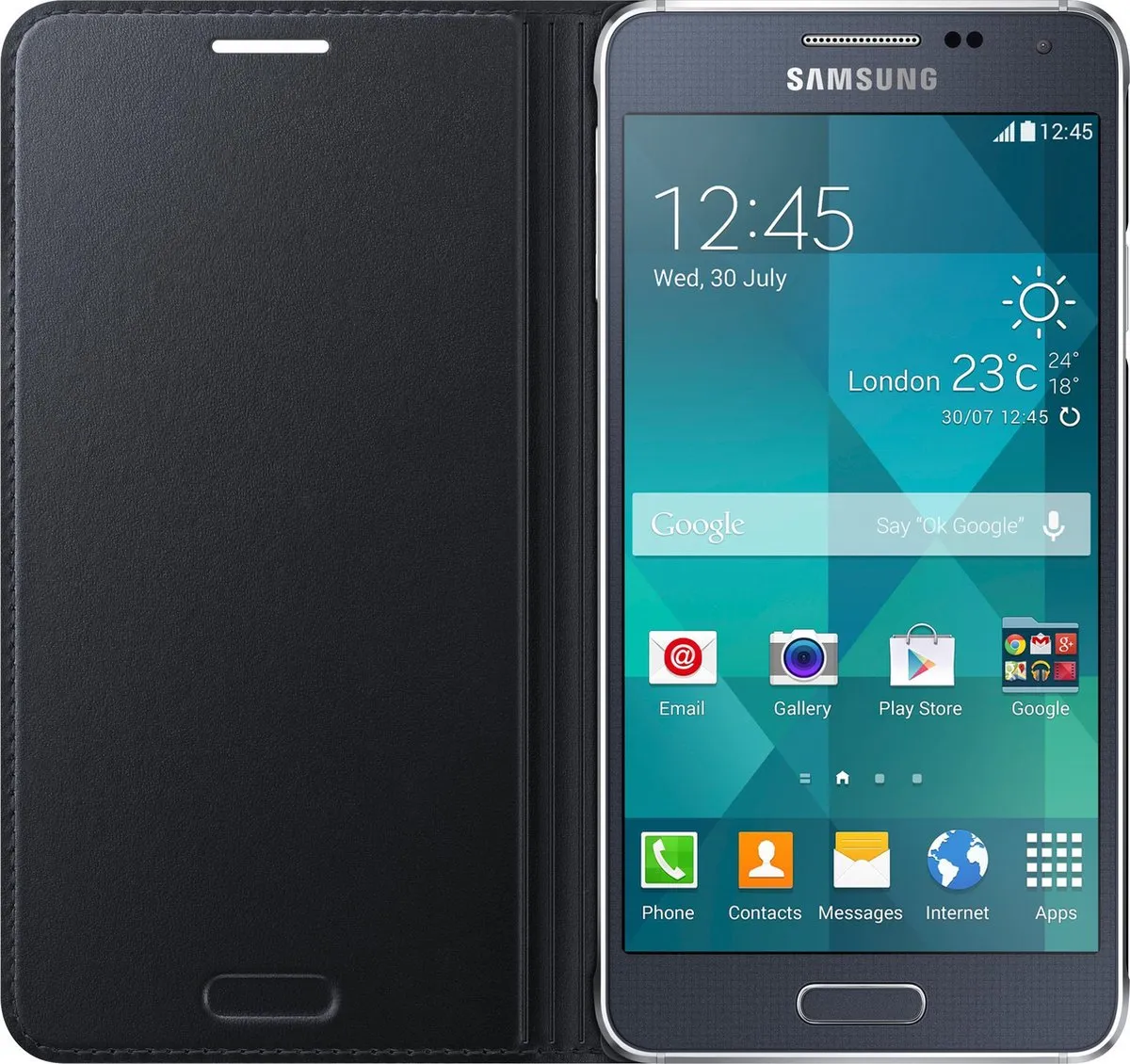 Samsung Flip Cover EF-FG850BWEG - Galaxy Alpha - Wit
