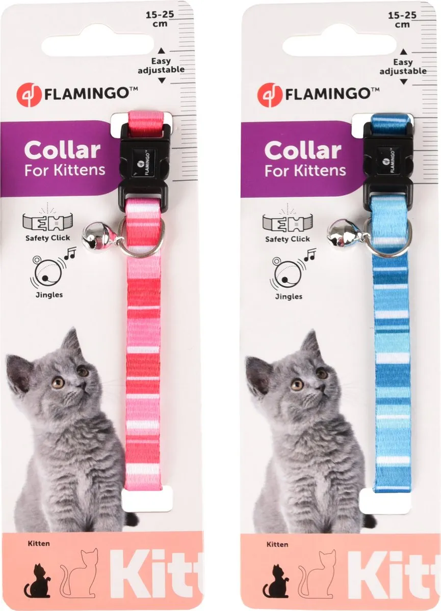 Flamingo Alfry Kittenhalsband 15-25cm - 1 Stuk - Assortiment