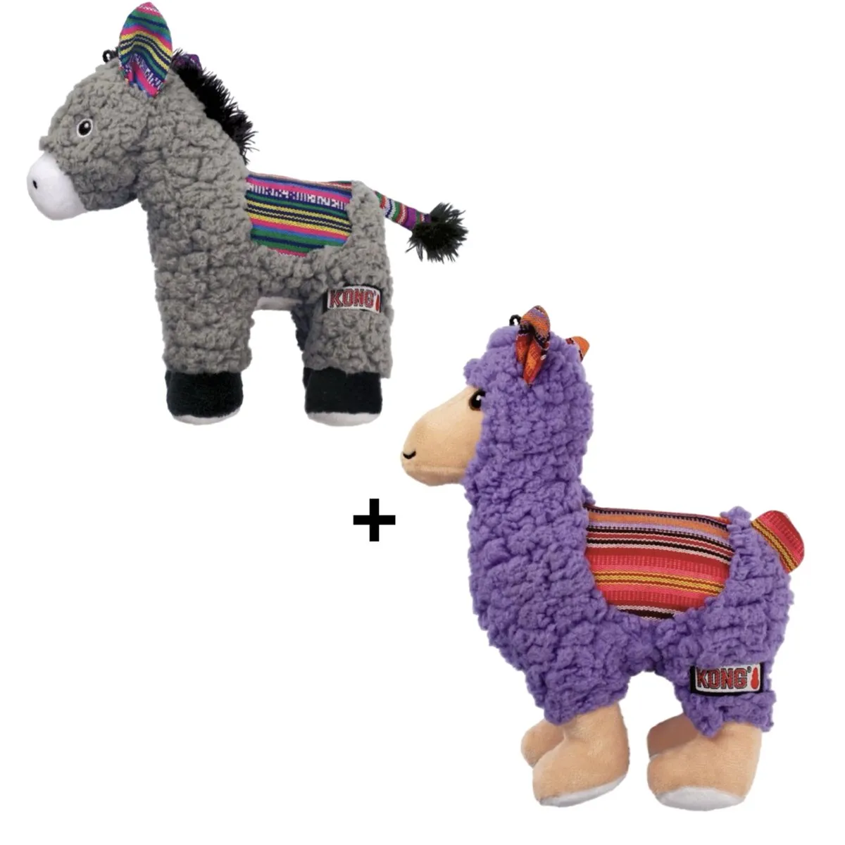 KONG Sherps Lama & Ezel - 21cm/20.5cm - Paars/Grijs