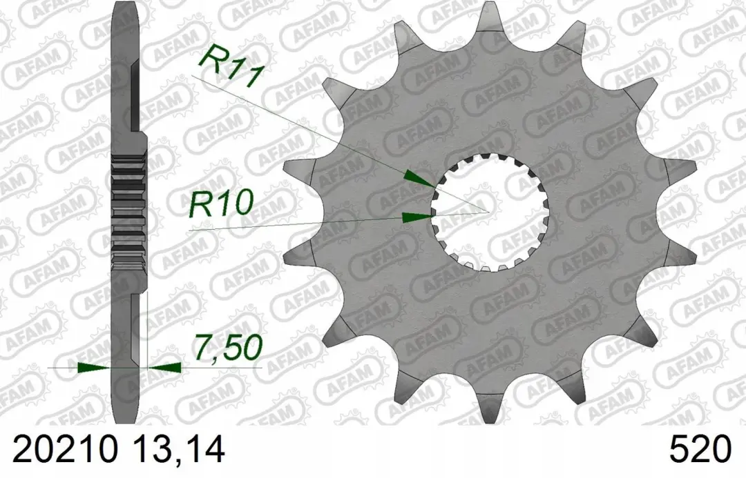 Afam 520 Tandwiel 13 Tanden