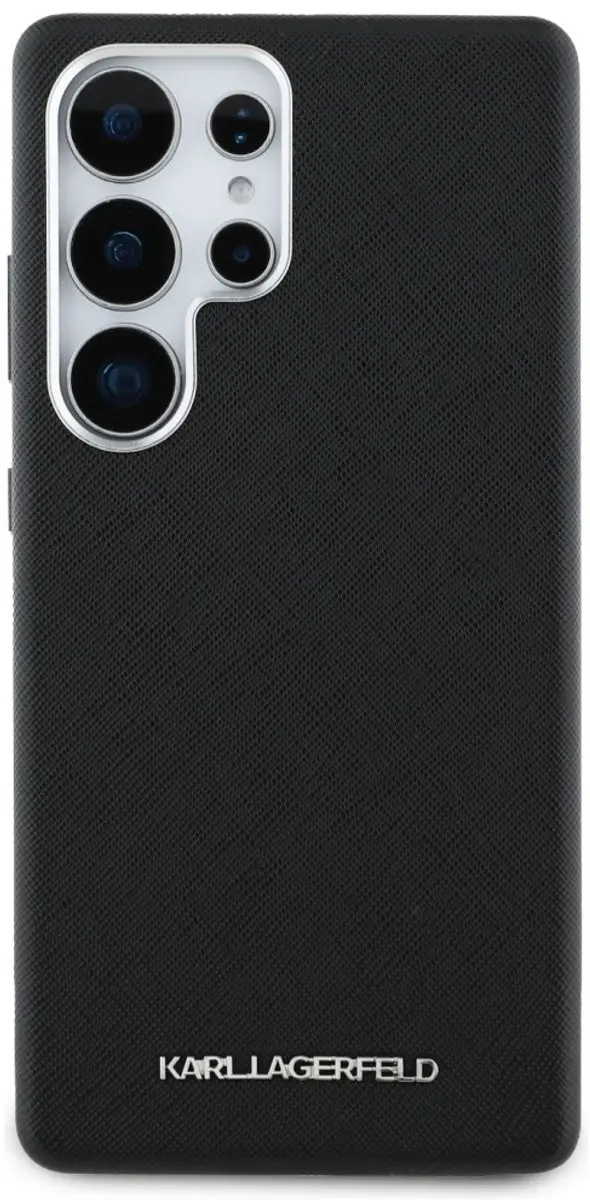 Karl Lagerfeld Saffiano MagSafe Hoesje - Samsung Galaxy S25 Ultra - Zwart - afbeelding 5 van 6