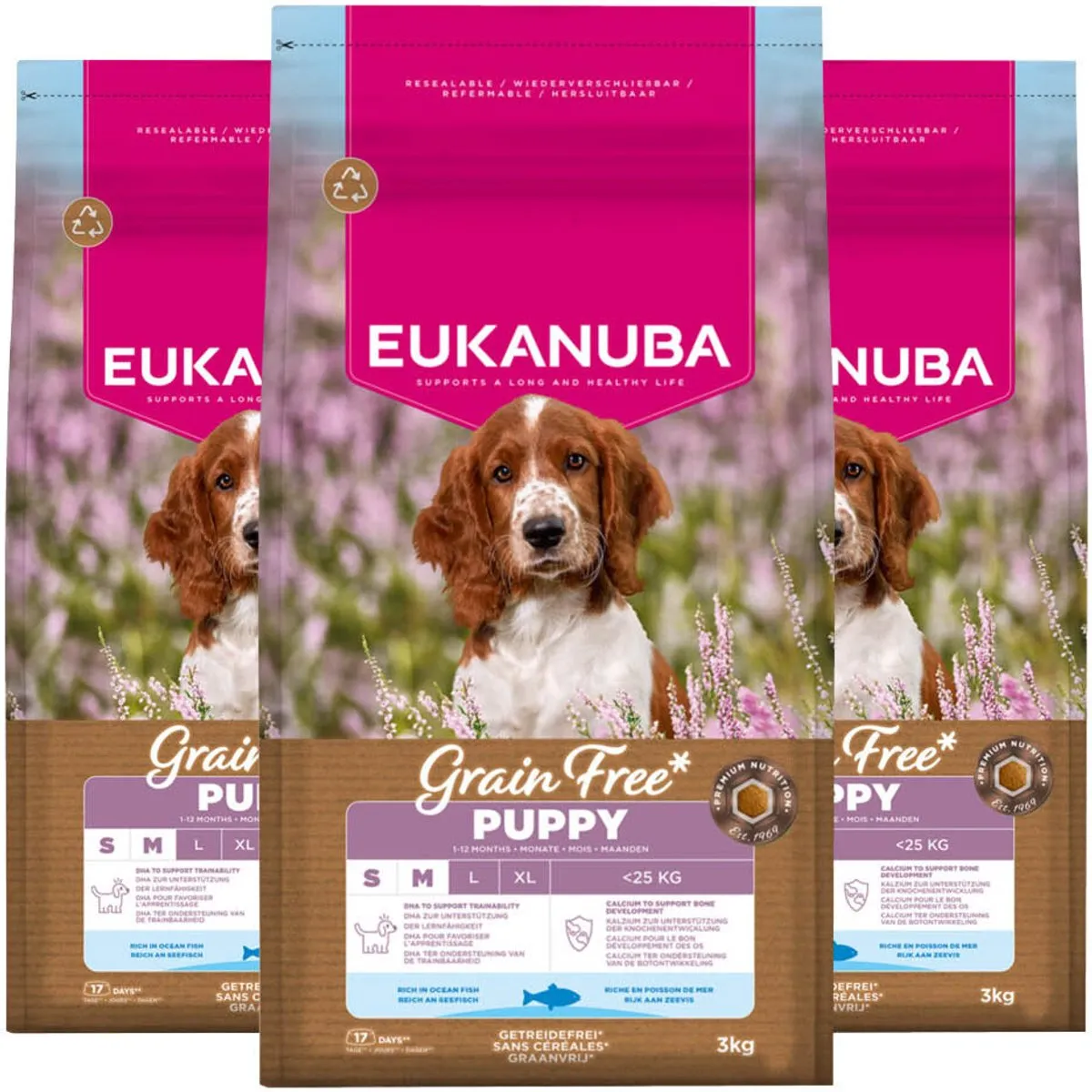 Eukanuba Puppy Grain Free Oceaanvis Droogvoer - 3x3kg