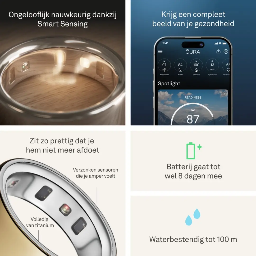 Oura Ring 4 Maat 12 Goud - afbeelding 6 van 6