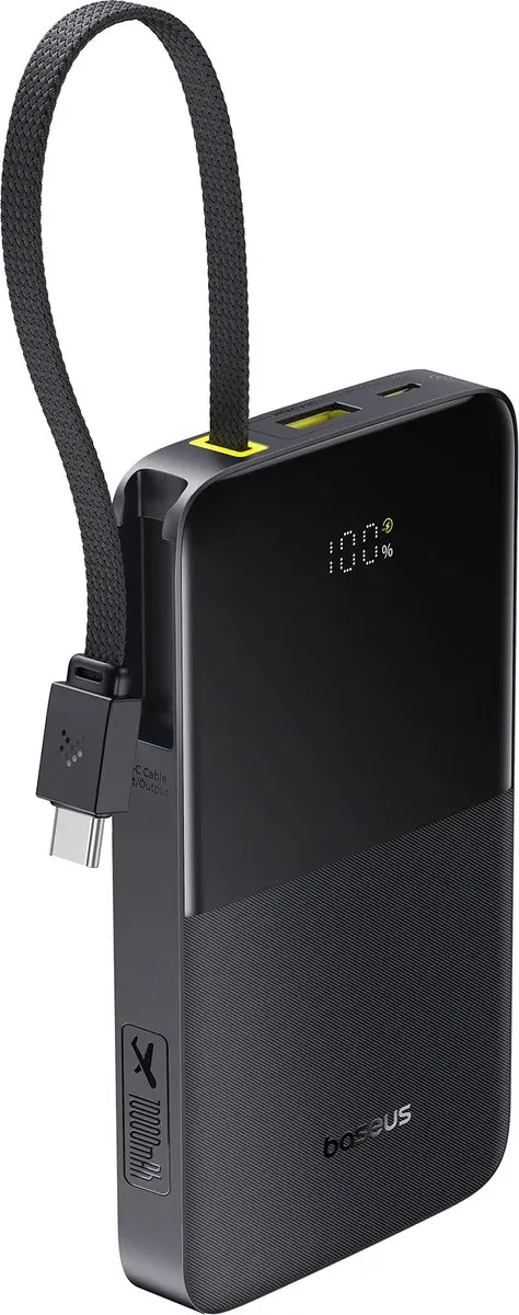Baseus EnerFill Bipow2 Pro Powerbank 10000mAh - 22.5W - 3 Poorten - Zwart - afbeelding 2 van 6