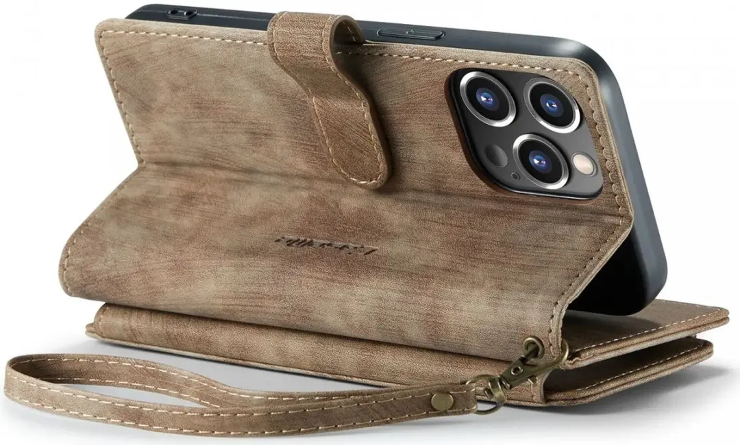CaseMe C30 iPhone 14 Pro Max Hoesje - Bruin - afbeelding 4 van 6