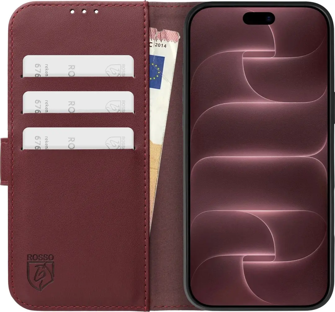 Rosso Element Modern Hoesje iPhone 18 Pro/17 Pro - Burgundy - afbeelding 4 van 6