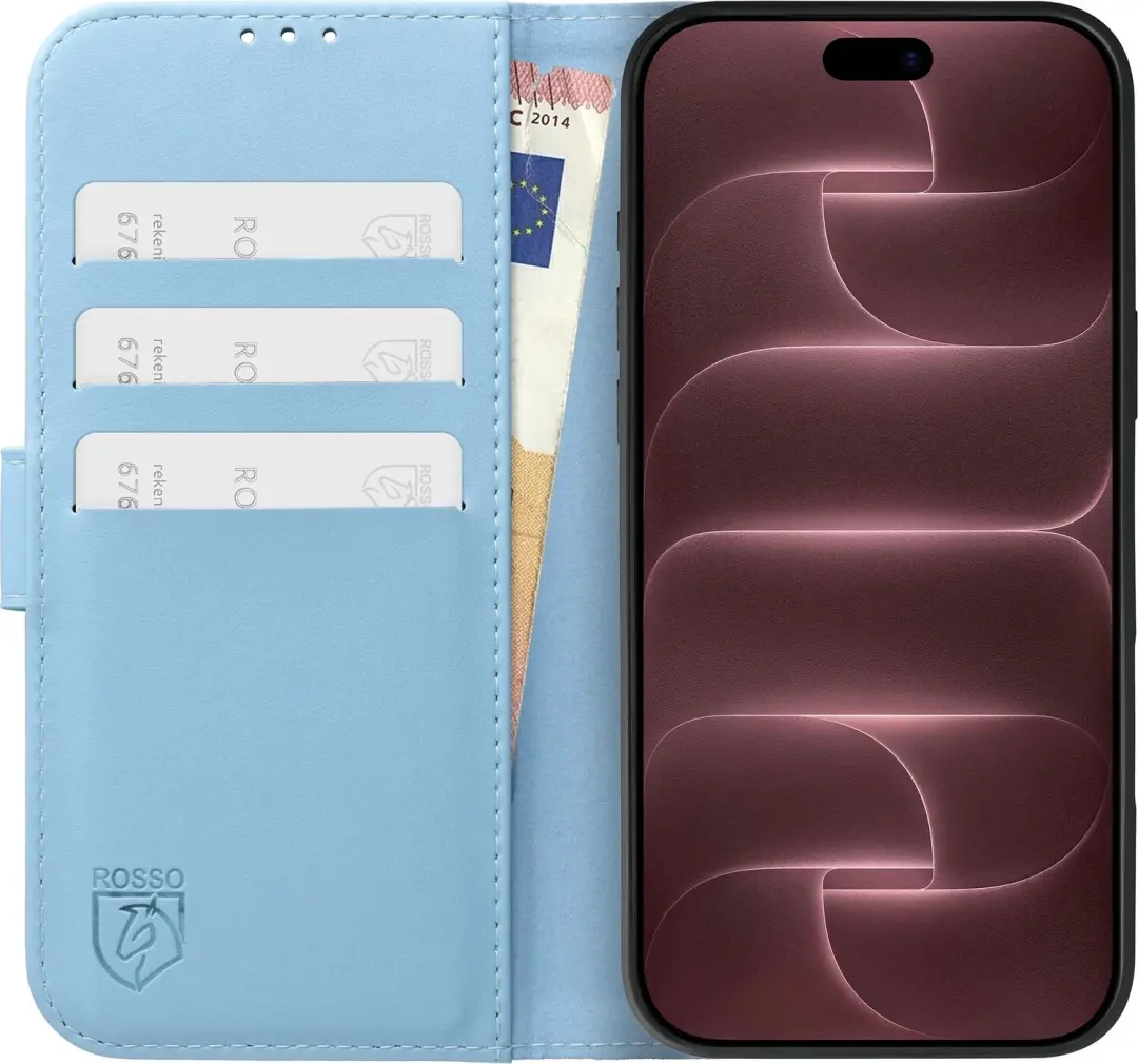 Rosso Element Modern Hoesje iPhone 18 Pro/17 Pro - Lichtblauw - afbeelding 4 van 6