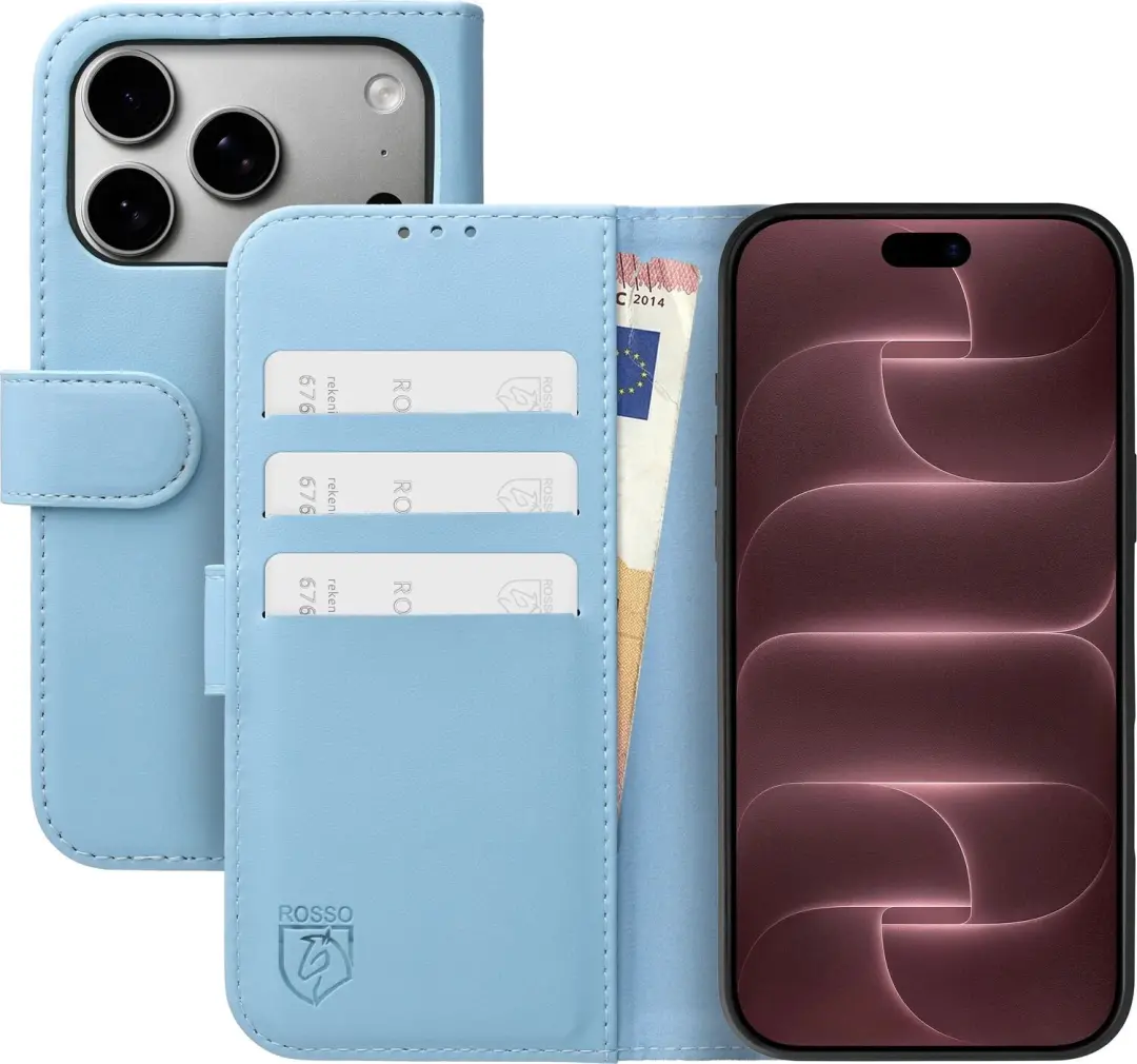 Rosso Element Modern Hoesje iPhone 18 Pro/17 Pro - Lichtblauw - afbeelding 3 van 6