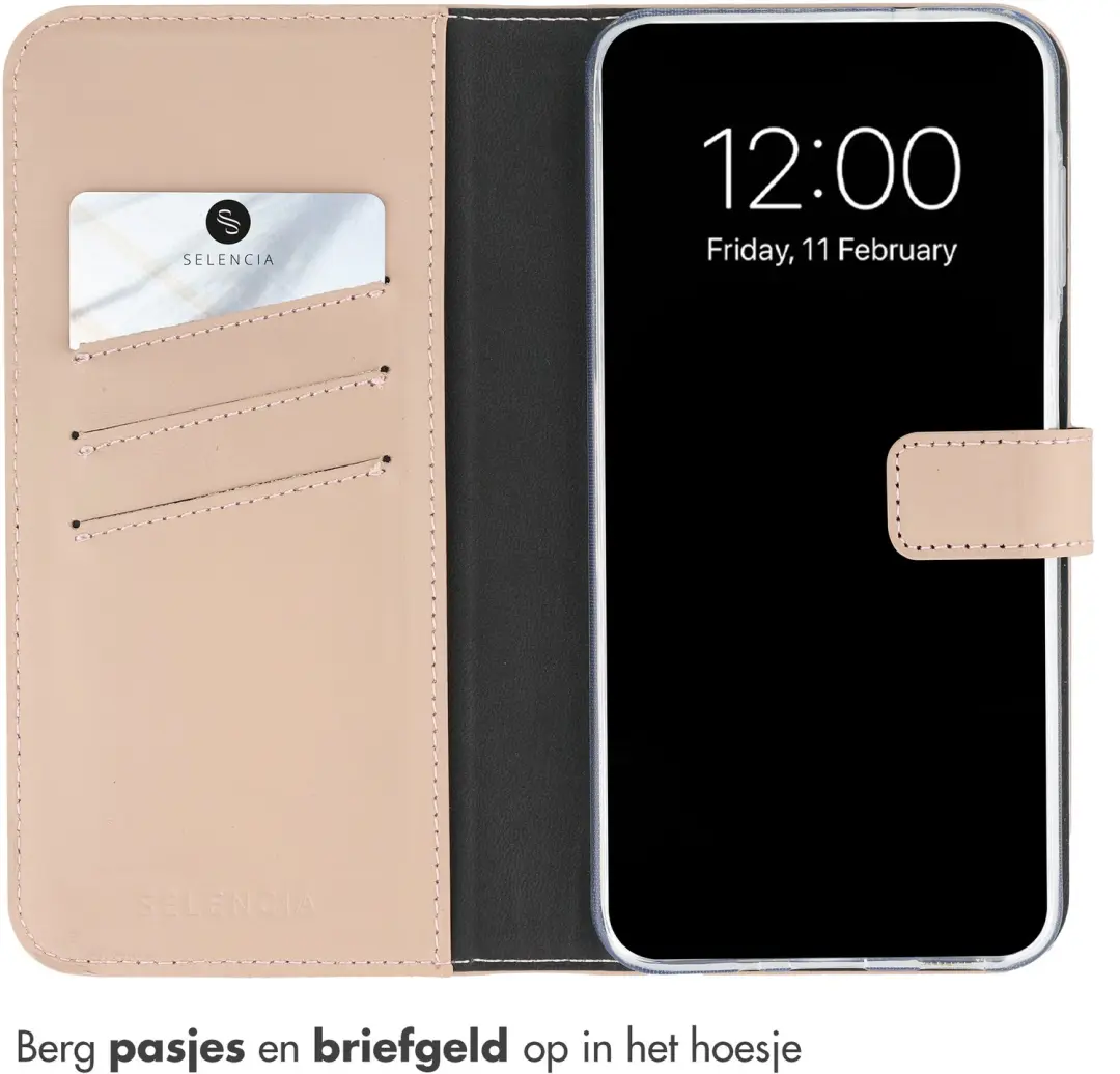 Selencia Bookcase Hoesje - Samsung Galaxy A27 - 3 Pasjes - Dusty Pink - afbeelding 3 van 5
