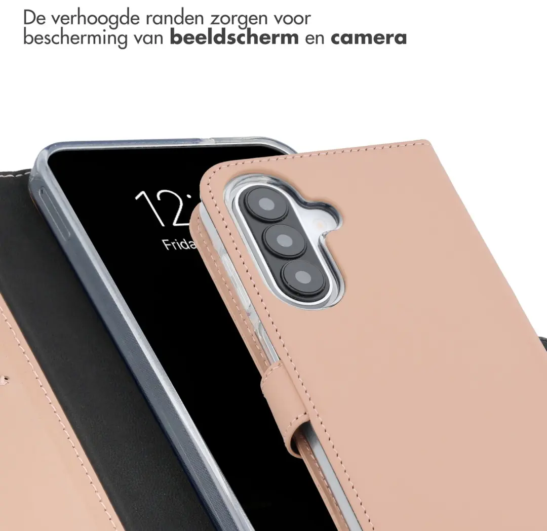 Selencia Bookcase Hoesje - Samsung Galaxy A27 - 3 Pasjes - Dusty Pink - afbeelding 4 van 5