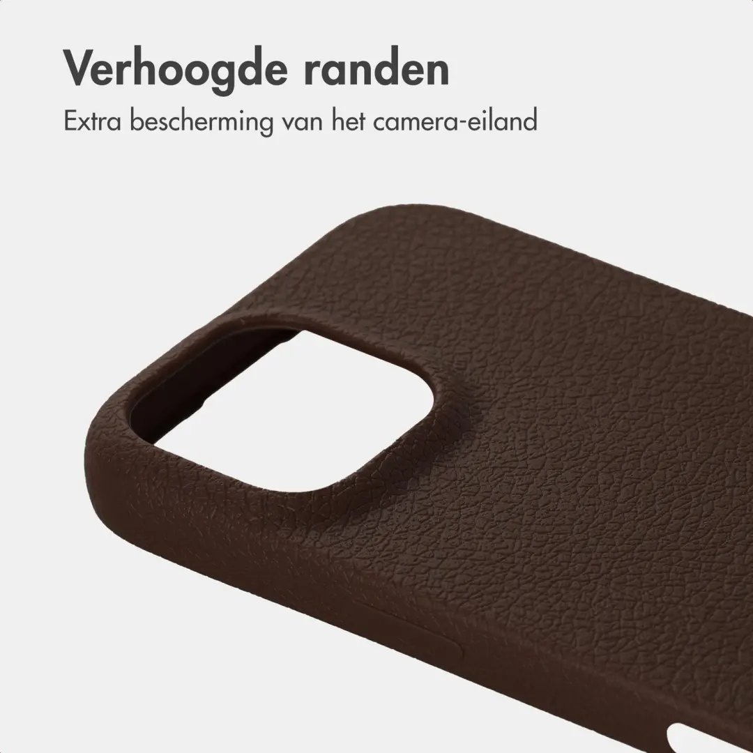 Imoshion Texture Backcover iPhone 16 Pro - Donkerbruin - afbeelding 5 van 6