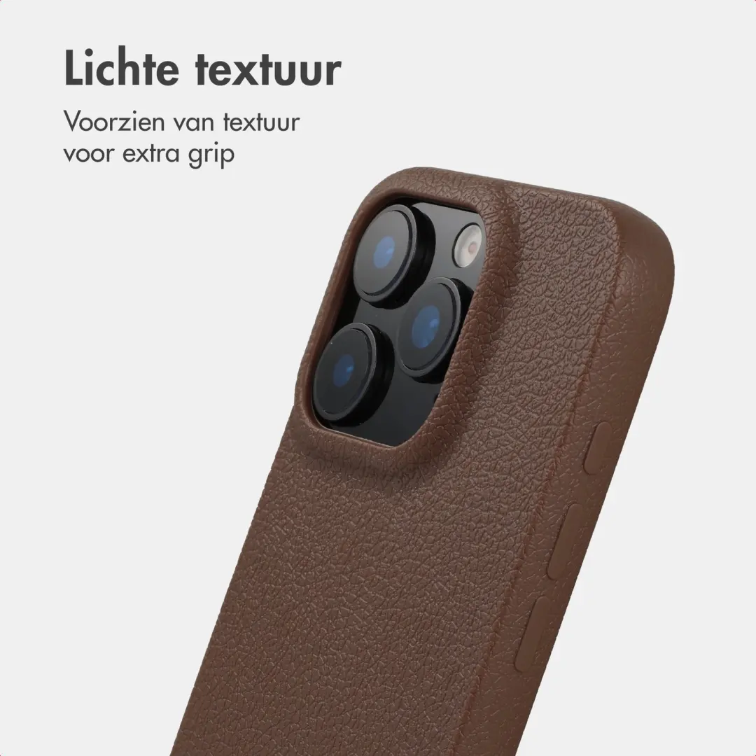 Imoshion Texture Backcover iPhone 16 Pro - Donkerbruin - afbeelding 3 van 6