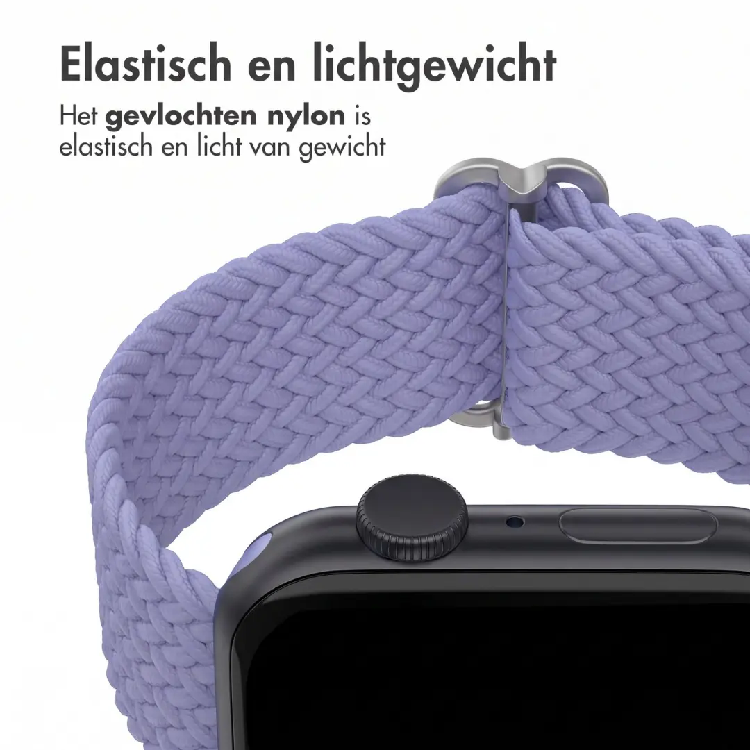 Imoshion Nylon Geweven Bandje Apple Watch 38-42mm - Paars - afbeelding 4 van 6