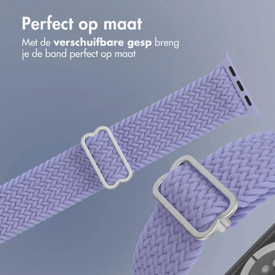 Imoshion Nylon Geweven Bandje Apple Watch 38-42mm - Paars - afbeelding 3 van 6