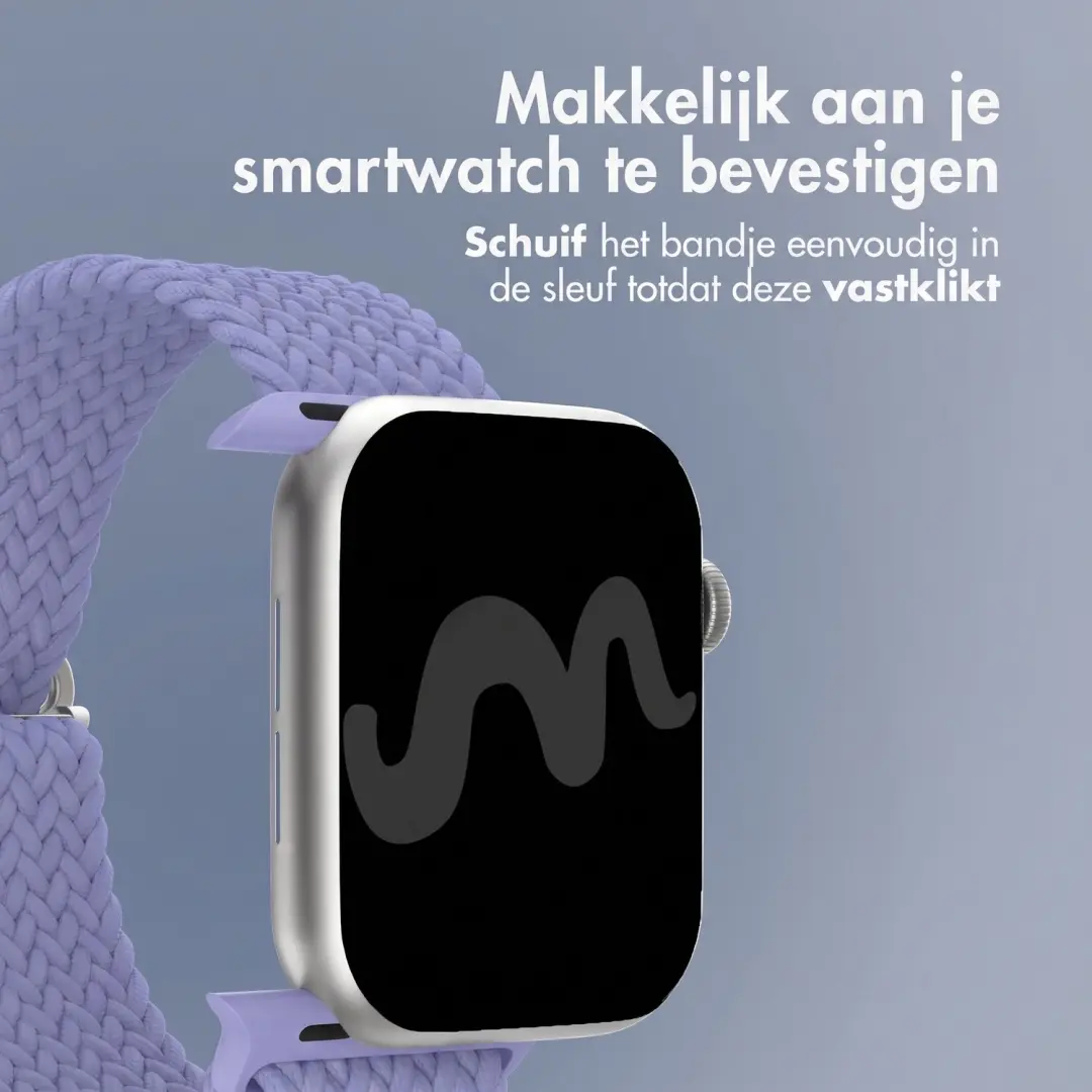 Imoshion Nylon Geweven Bandje Apple Watch 38-42mm - Paars - afbeelding 5 van 6