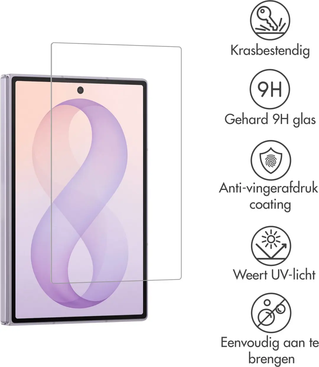 Accezz Gehard Glas Screenprotector Samsung Galaxy Z Fold8 SH00101235 - afbeelding 2 van 6