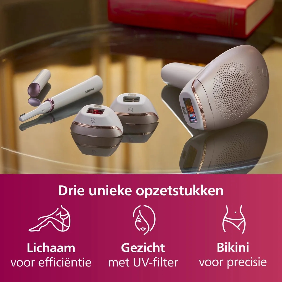 Philips Lumea IPL 7000 series - IPL Ontharingsapparaat - 3 opzetstukken met trimmer - BRI923/00