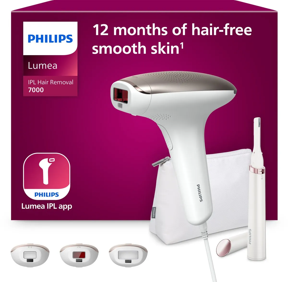 Philips Lumea IPL 7000 series - IPL Ontharingsapparaat - 3 opzetstukken met trimmer - BRI923/00