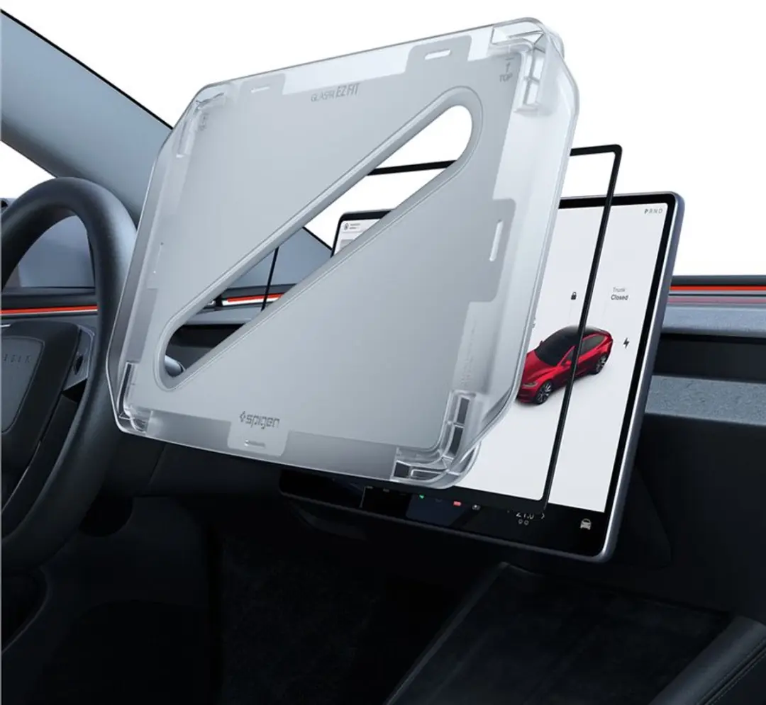 Spigen GlastR EZ FIT Beschermfolie - Tesla Model Y/3 - afbeelding 4 van 6