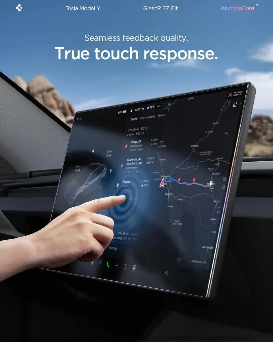 Spigen GlastR EZ Fit Anti-Glare Beschermfolie Tesla Model Y 2026 - afbeelding 6 van 6