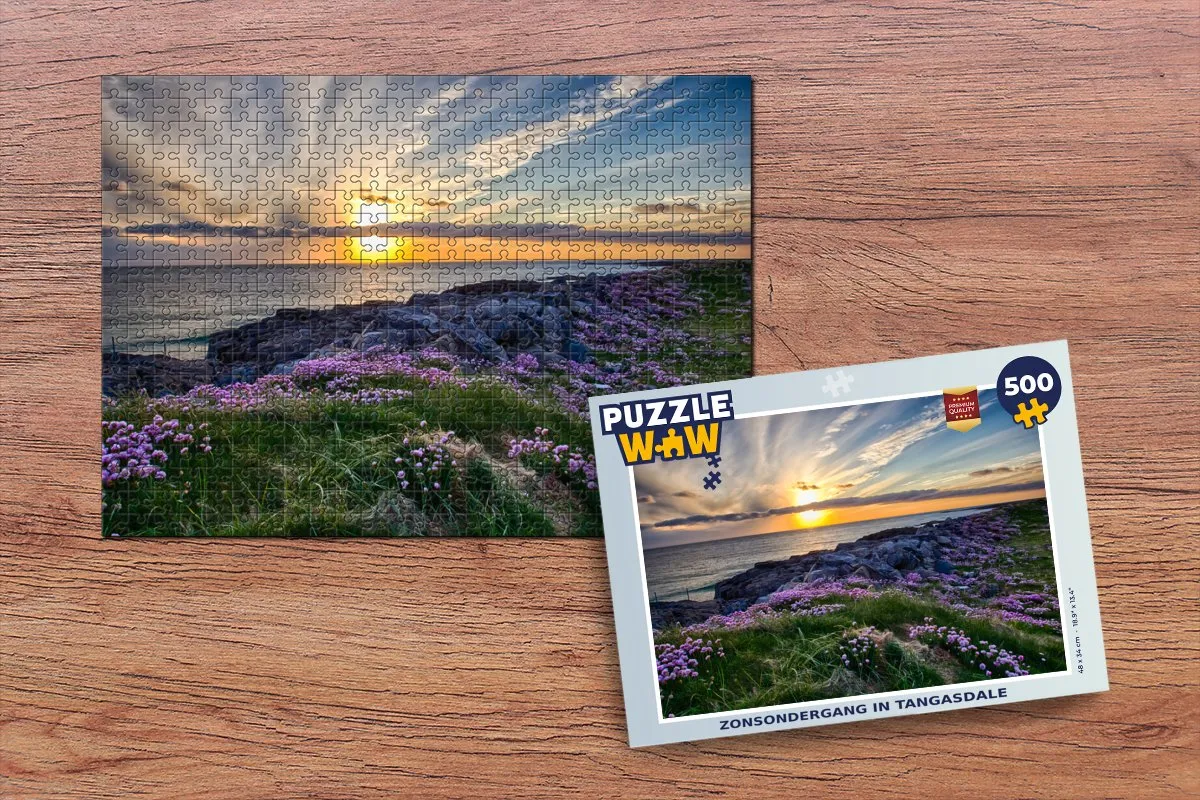 PuzzleWow Zonsondergang in Tangasdale Legpuzzel 500 Stuks - Multicolor