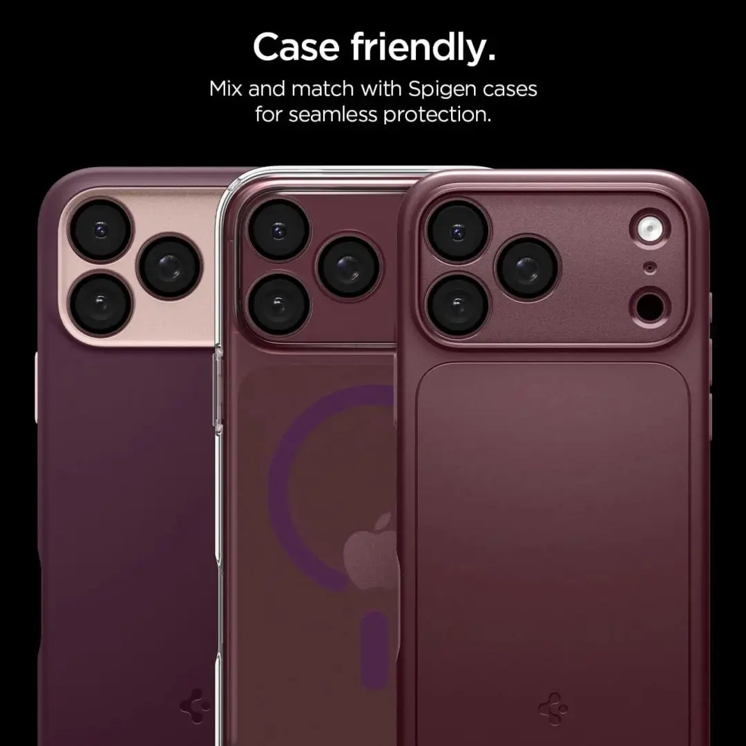 Spigen GlastR EZ Fit Optik Pro Achtercamera Beschermfolie - 2 Stuks - Wijnrood - afbeelding 2 van 6