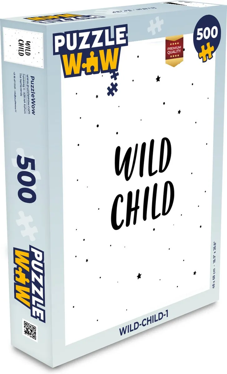 PuzzleWow Quotes Wild Child Legpuzzel 500 Stuks