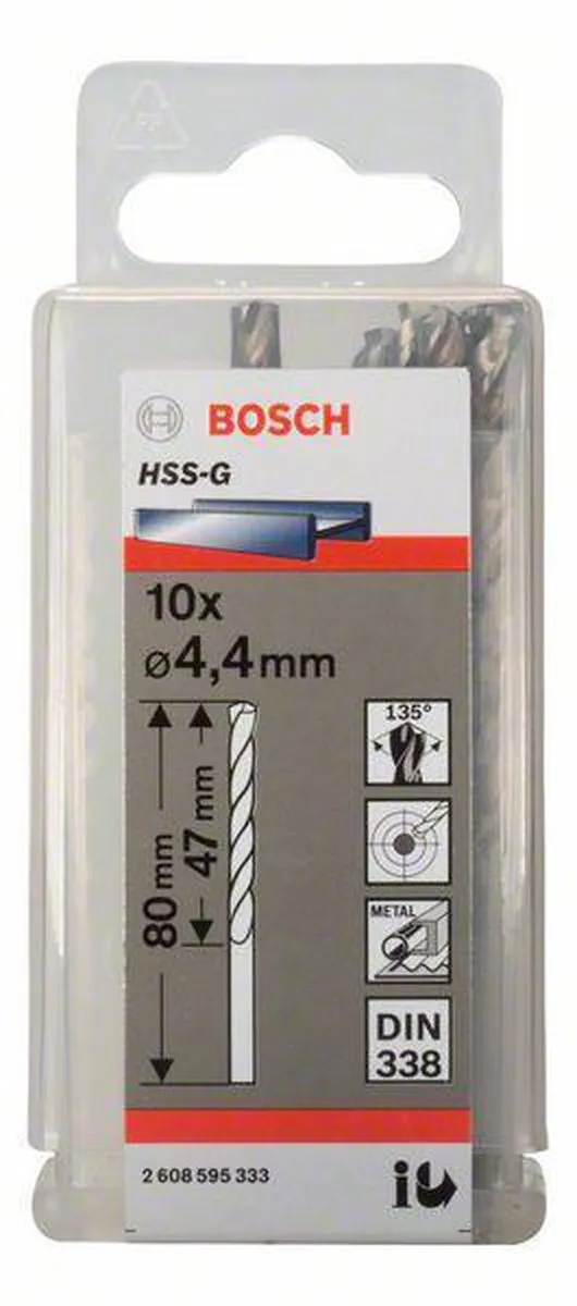 Bosch Professional ST. LINE HSS-G Boor 4.4mm - 10 Stuks - afbeelding 3 van 5