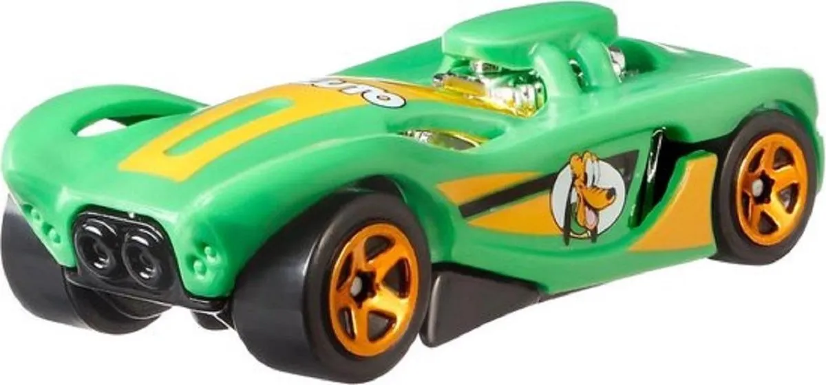 Hot Wheels Pluto Auto 23233 - Mickey & Friends - 7cm Groen