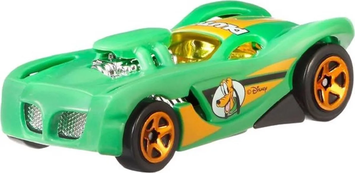 Hot Wheels Pluto Auto 23233 - Mickey & Friends - 7cm Groen