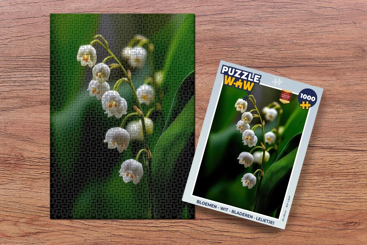 PuzzleWow Bloemen Legpuzzel 1000 Stuks - Wit