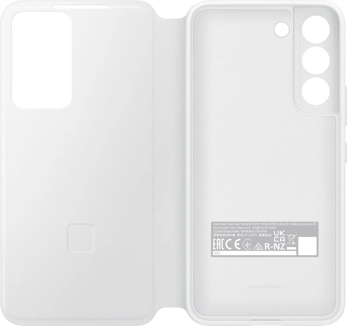 Samsung Galaxy S22 Smart Clear-View Cover EF-ZS901CWEGWW - Wit