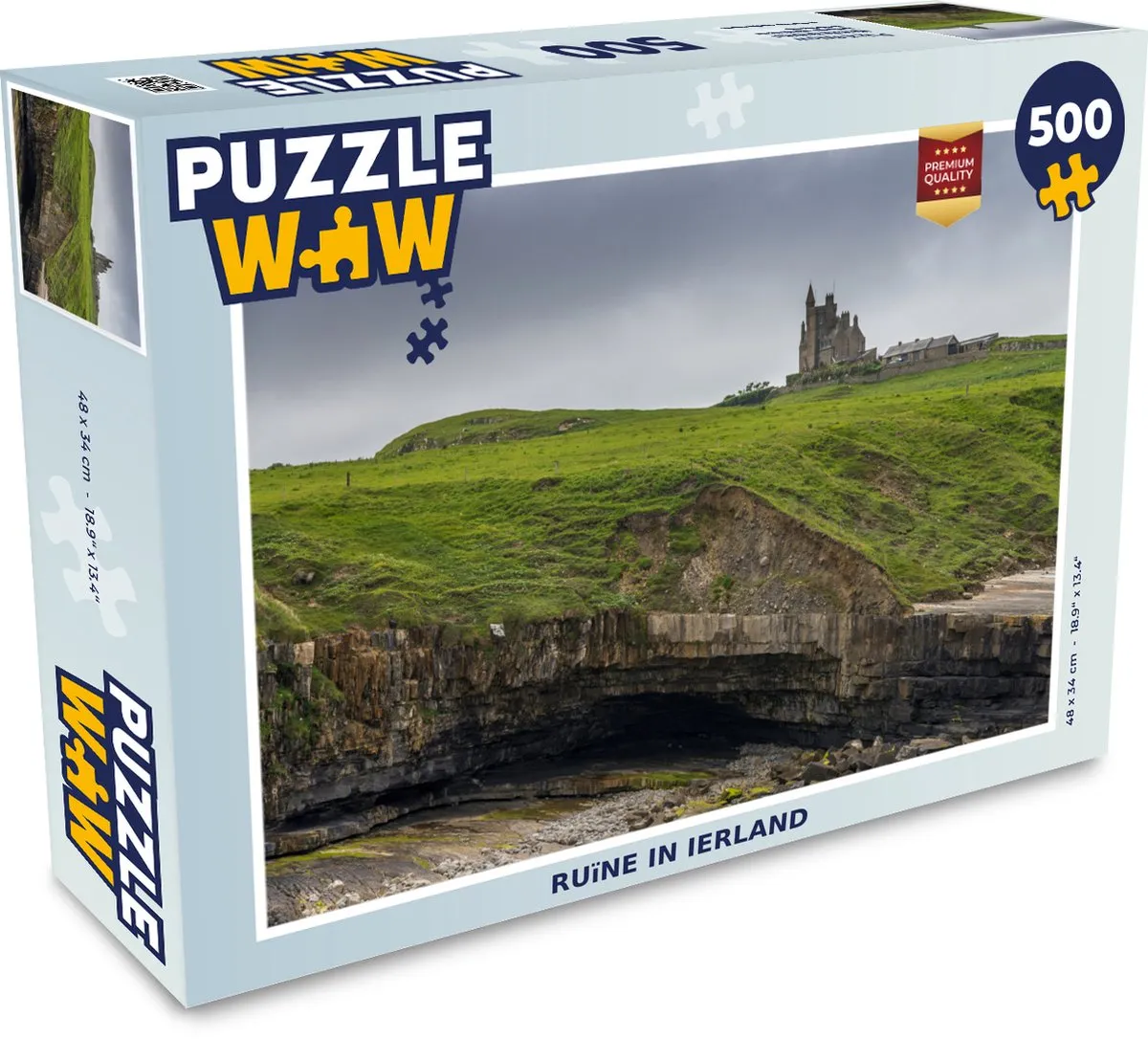PuzzleWow Legpuzzel Ruïne in Ierland 500 Stuks