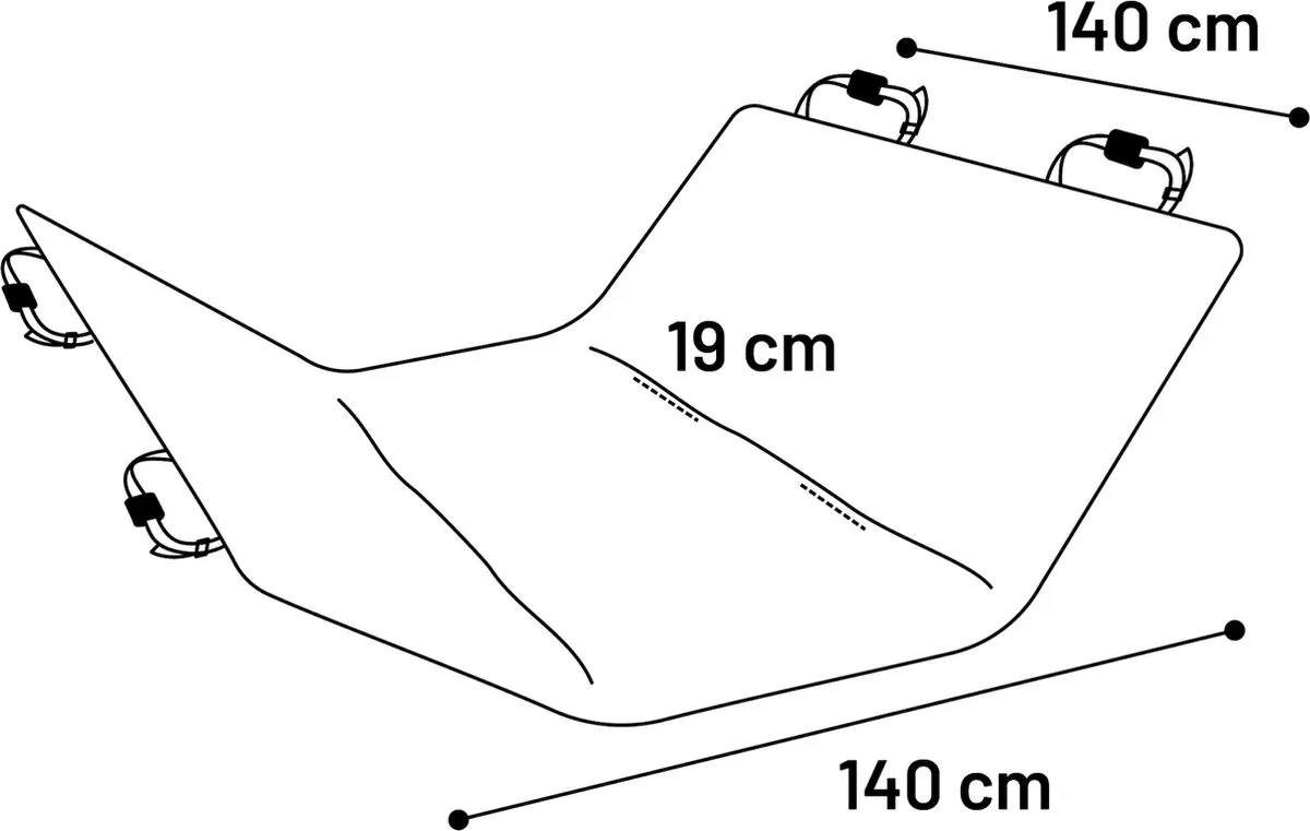 Flamingo Luxe Hondendeken Auto Kia 140x140cm - Waterafstotend
