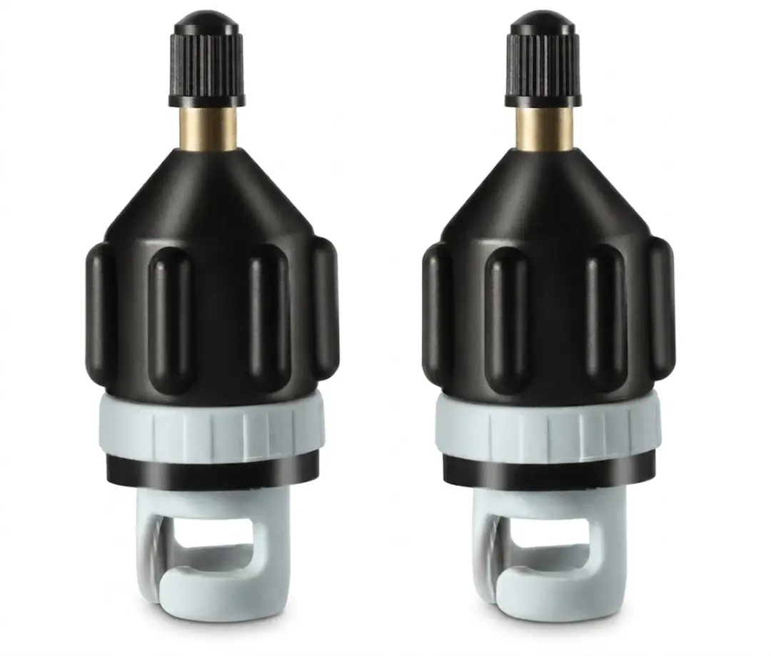 Zwarte SUP ventiel adapter set van 2