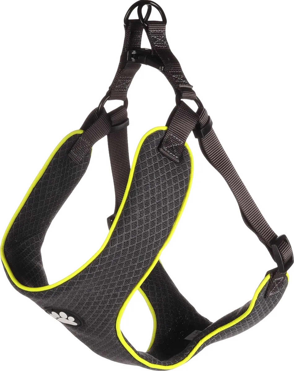 Flamingo Step&Go Tasha Hondenharnas Anti-Trek - Maat L - Grijs