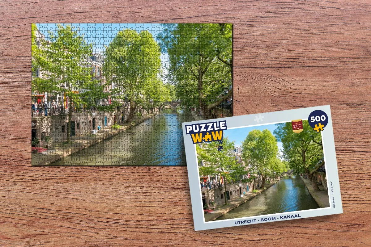 PuzzleWow Utrecht Boom Kanaal Legpuzzel 500 Stuks - Multicolor