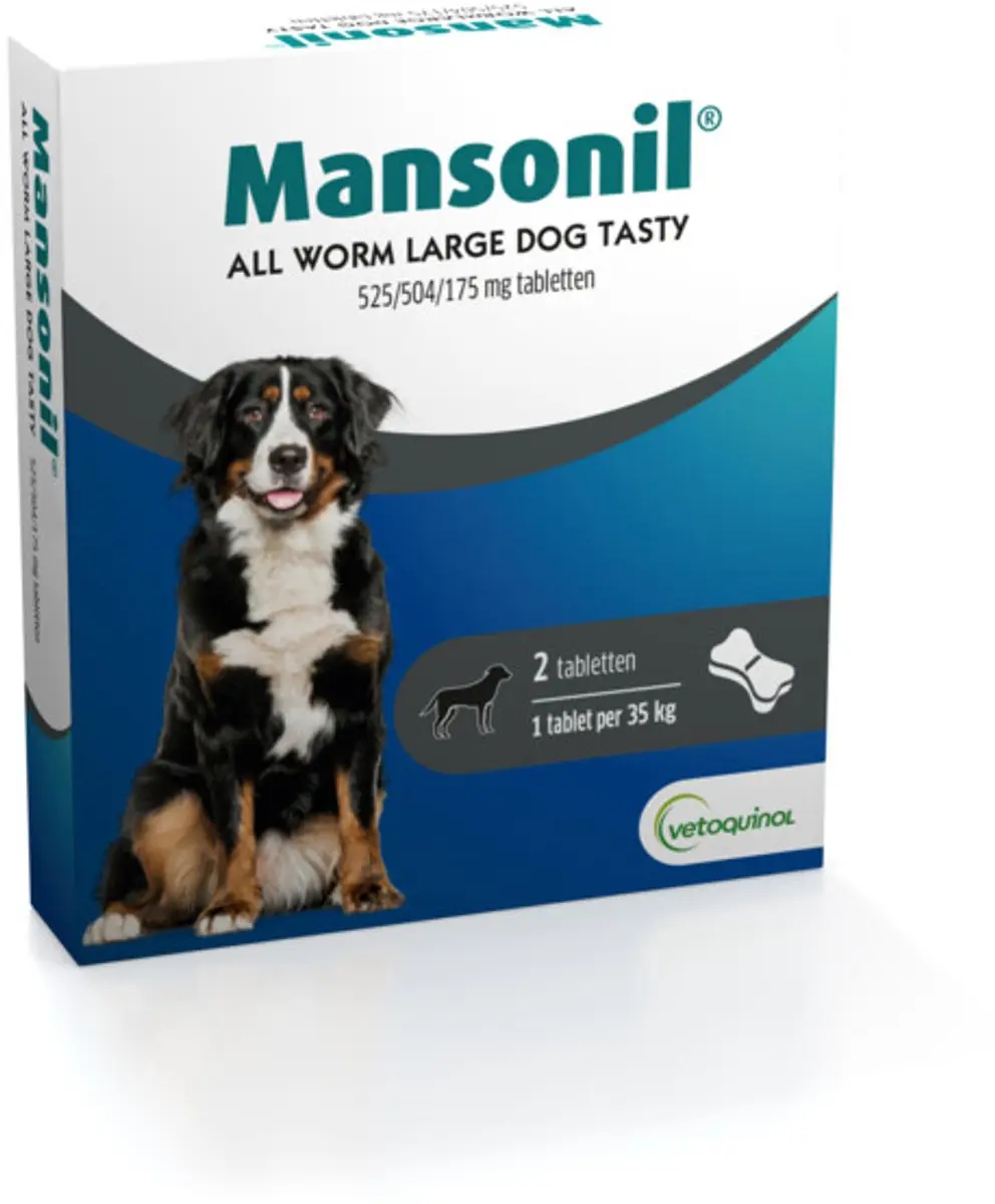 Mansonil All Worm Large Dog Tasty Bone