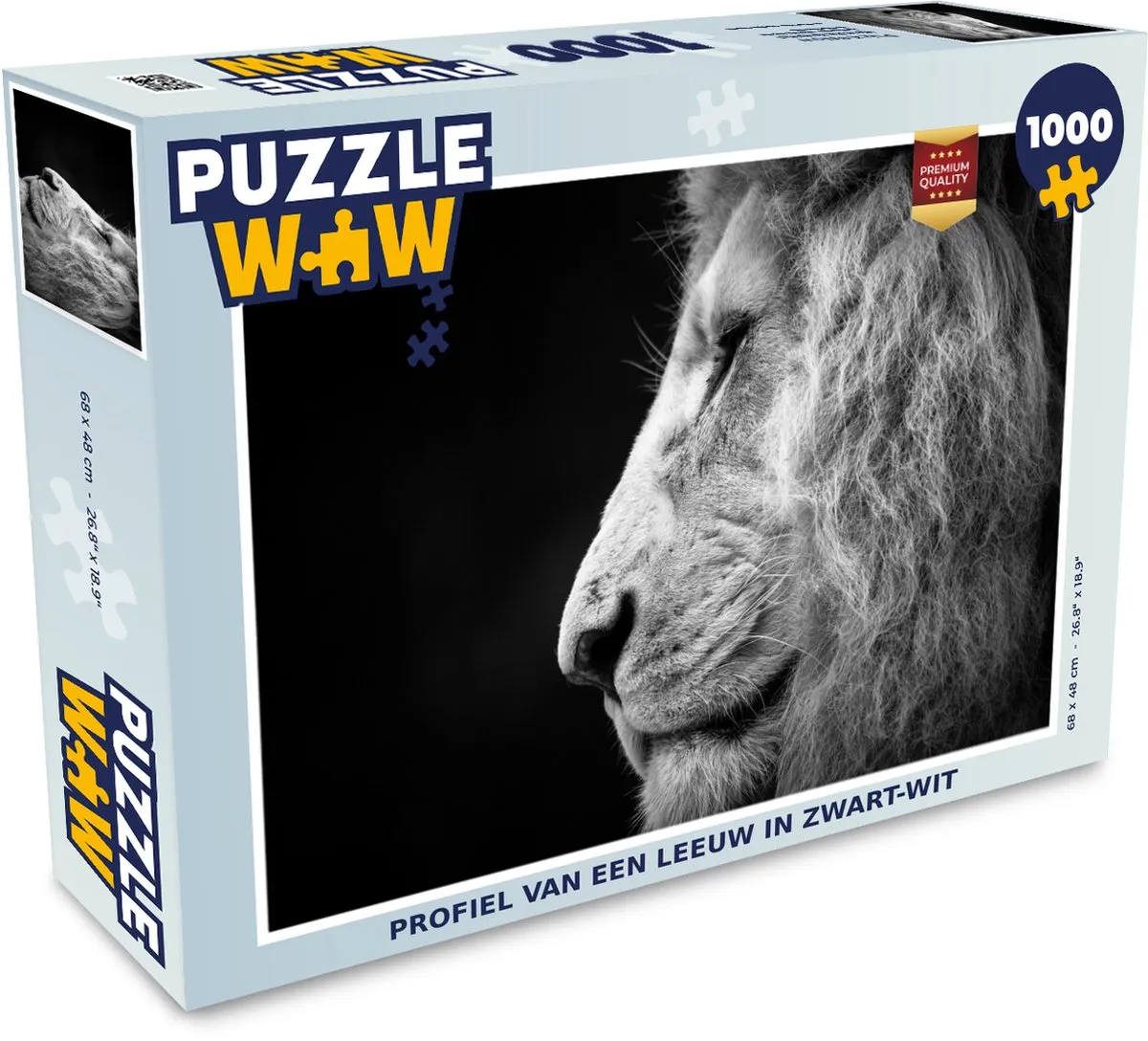 PuzzleWow Leeuw Portret Legpuzzel 1000 Stuks