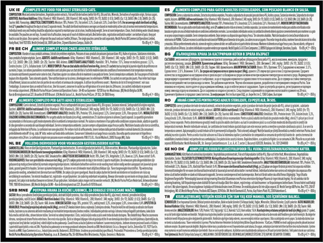 Pro Plan Kat Pouch Adult Sterilised Vis - 4x10x85g - afbeelding 3 van 6